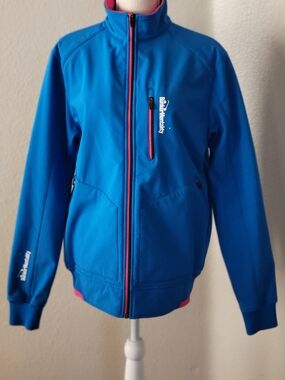 Bunker Mentality Mens Golf Wind Jacket Blue Pink L